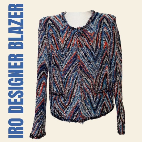 IRO Multicoloured Blazer Size 40 (8 or M) - Picture 3 of 5